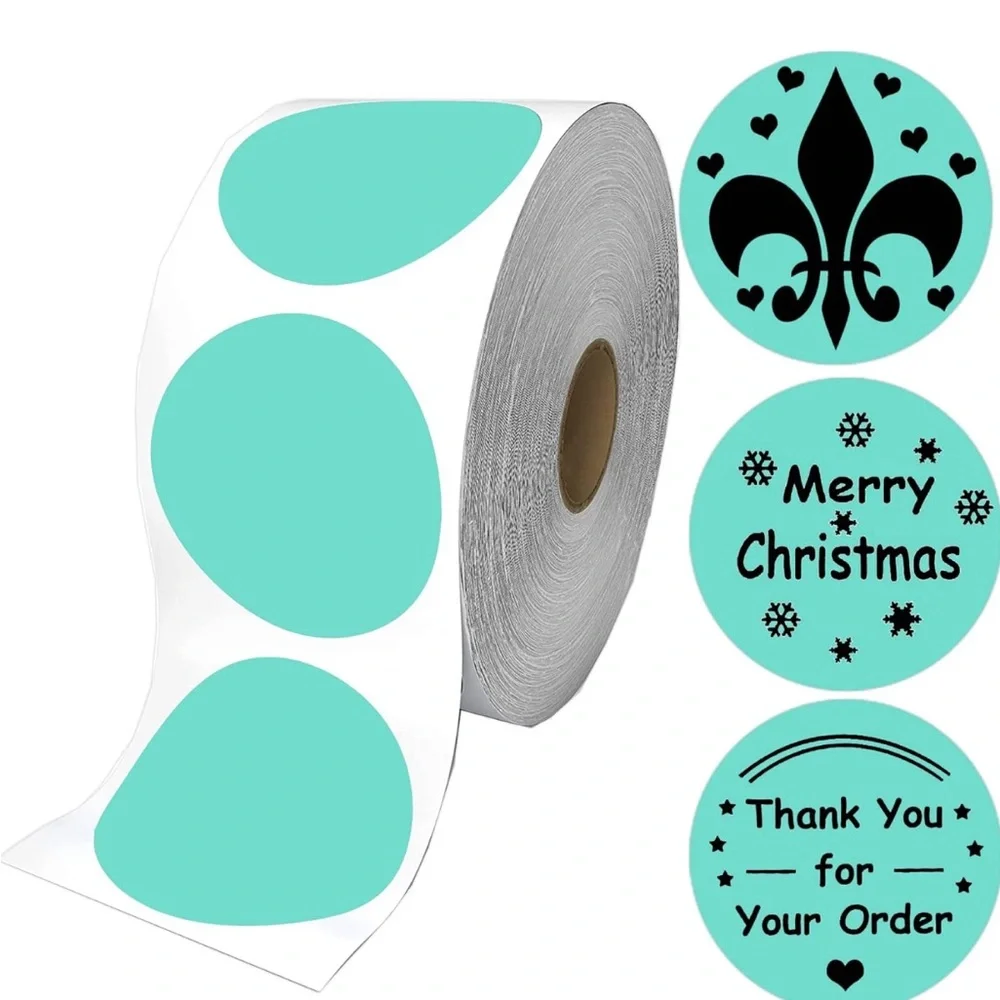 100 custom 2” stickers teal color, shipping item